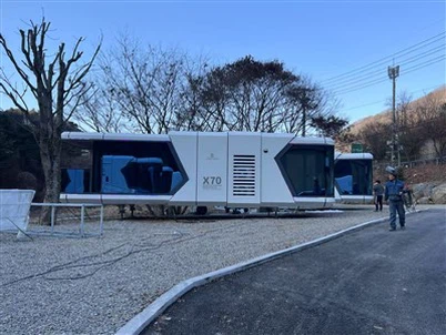 Espaço de férias móvel com x 70_ k equipado com cozinha